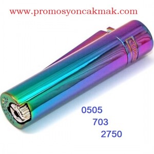 Clipper Metal Taşlı Çakmak -Gökkuşağı