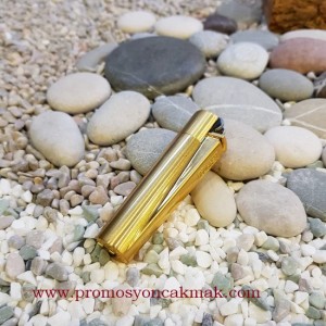 Clipper Metal Taşlı Çakmak - Gold Altın