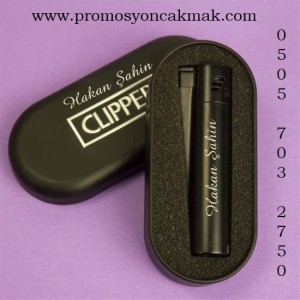 Clipper Metal Pürmüzlü Rüzgar Çakmağı - Mat Siyah 