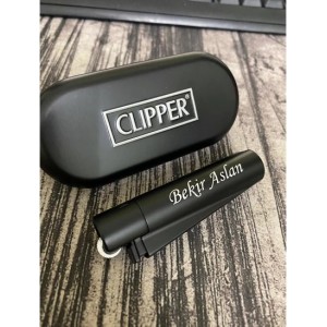 Clipper Metal Taşlı Çakmak - Siyah